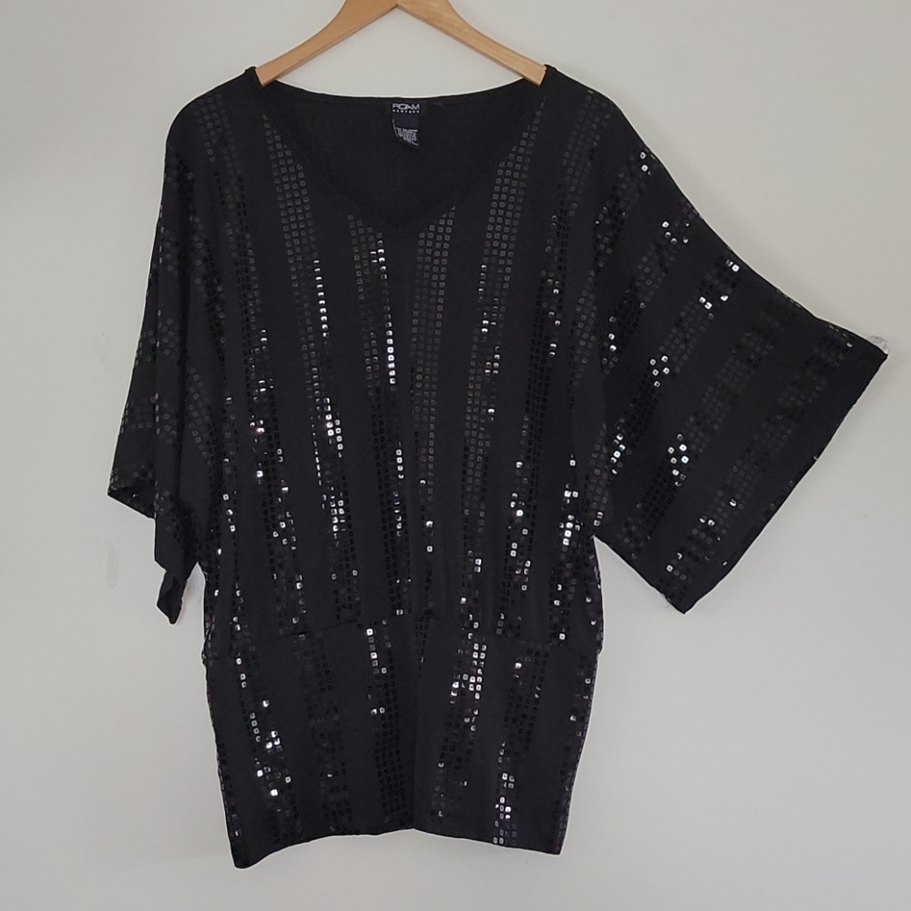 Roam Black sequin tunic